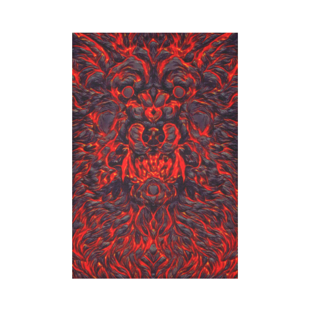 3D Elemental Fire Werewolf Cotton Linen Wall Tapestry 60"x 90"