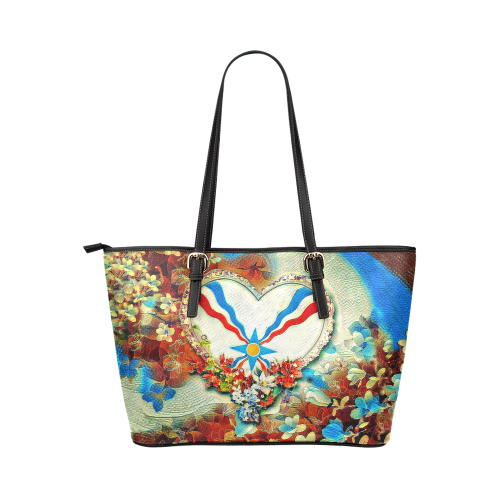 Assyrian Love Leather Tote Bag/Small (Model 1651)