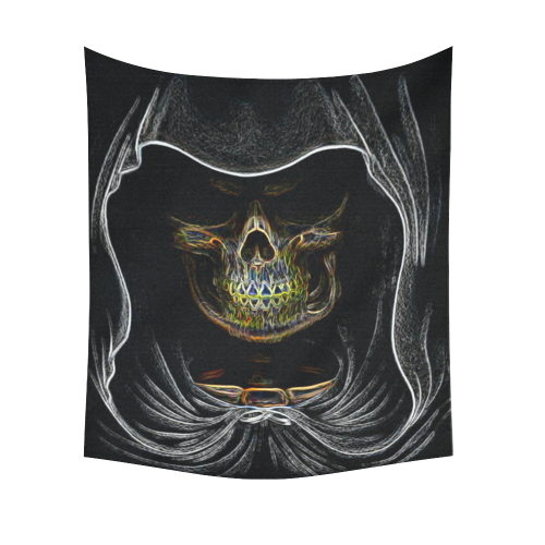 3D Hologram Grim Reaper Black Light Cotton Linen Wall Tapestry 51"x 60"