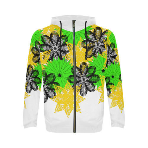 abstract bouquet All Over Print Full Zip Hoodie for Men (Model H14)