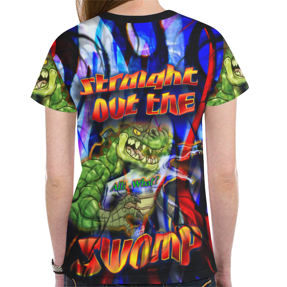 Straight out the Swamp 1 by TheONE Savior @ IMpossABLE Endeavors New All Over Print T-shirt for Women (Model T45)