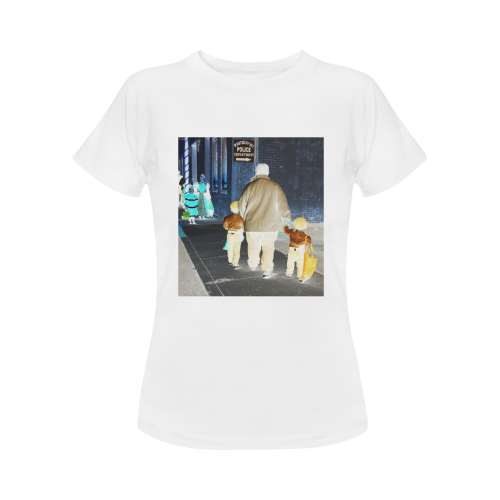 Ghosts roaming the street (white) Women's T-Shirt in USA Size (Front Printing Only)