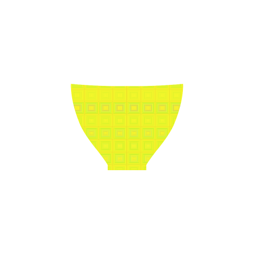 Yellow multicolored multiple squares Custom Bikini Swimsuit