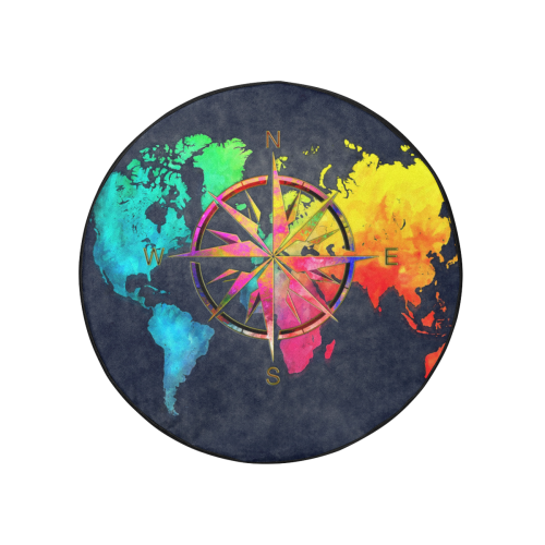 world map wind rose #map #worldmap 32 Inch Spare Tire Cover