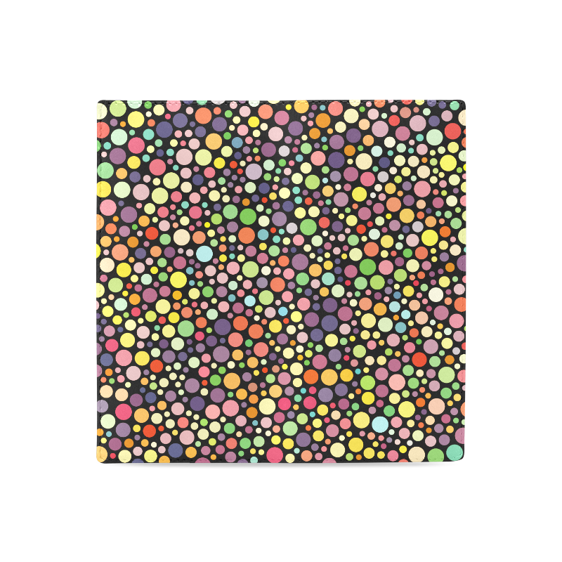 Colorful dot pattern Women's Leather Wallet (Model 1611)