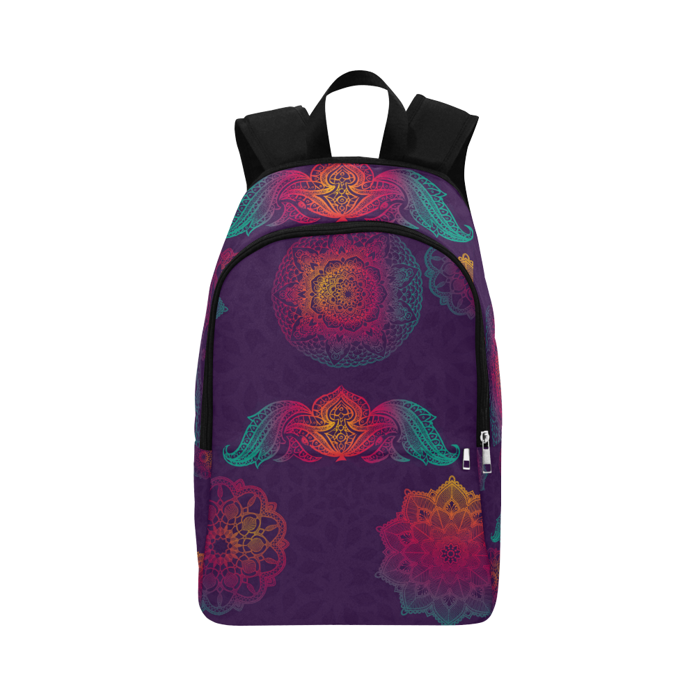 Colorful Mandala Fabric Backpack for Adult (Model 1659)
