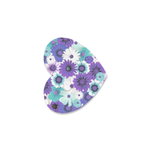 Spring Time Flowers 6 Heart Coaster