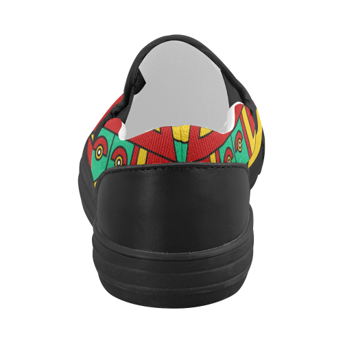 Aztec Spiritual Tribal Women's Slip-on Canvas Shoes (Model 019)