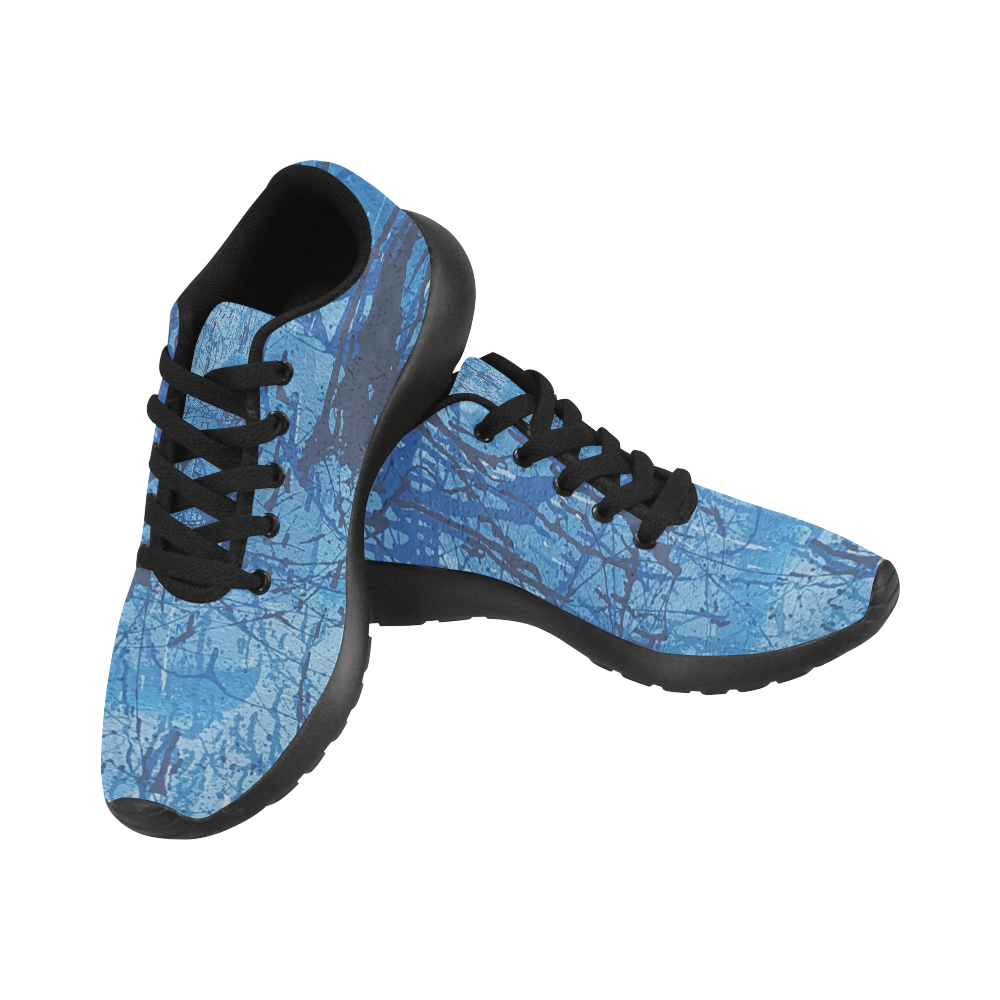 Blue splatters Women’s Running Shoes (Model 020)