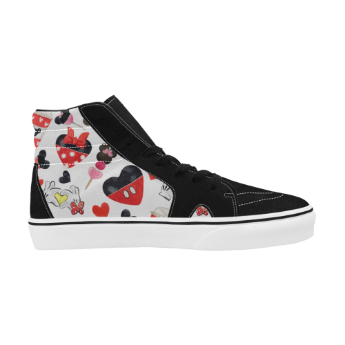 mickeylove4hightopvan Women's High Top Skateboarding Shoes (Model E001-1)