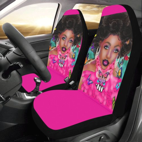 FLYYAYY SEAT COV HT PINK Car Seat Covers (Set of 2)