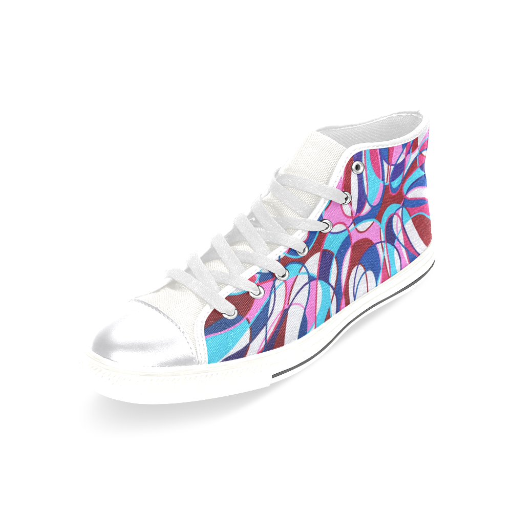 Cotton Candy Women's Classic High Top Canvas Shoes (Model 017)