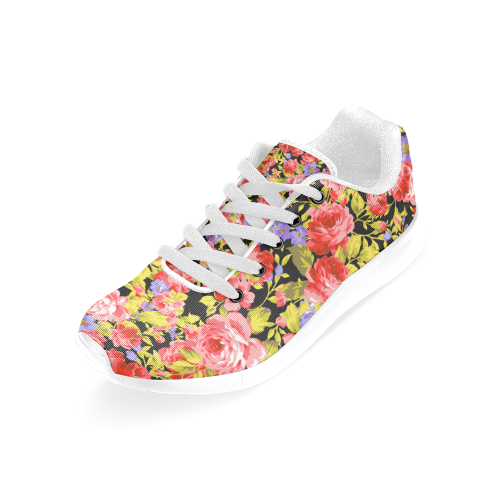 Colorful Flower Pattern 02 Women’s Running Shoes (Model 020)