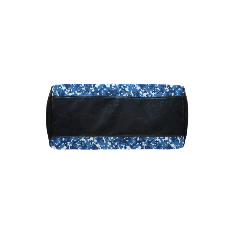 Digital Blue Camouflage Boston Handbag (Model 1621)