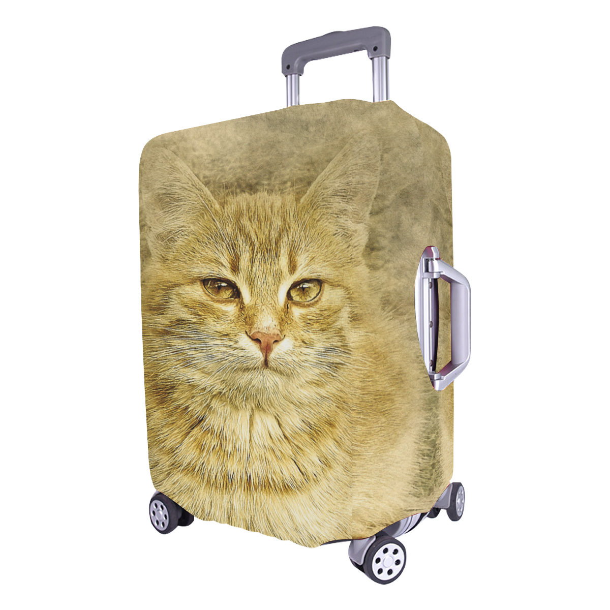 Orange Tabby Cat Luggage Cover/Large 26"-28"