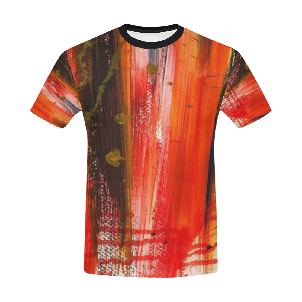 graffiti orange and black Mens all over print by FlipStylez Designs All Over Print T-Shirt for Men/Large Size (USA Size) Model T40)