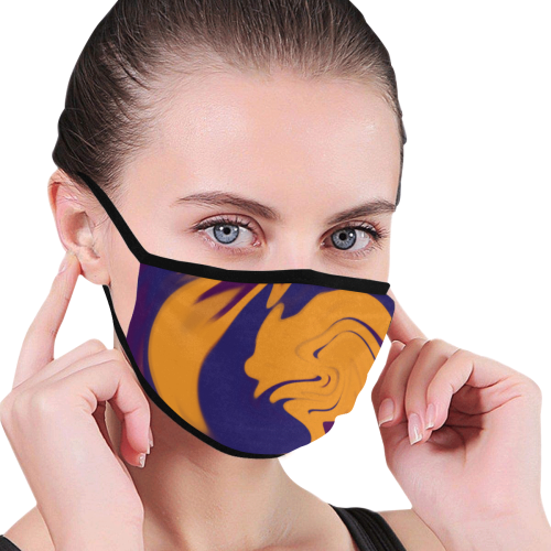 Amorph Orange Purple Psychdelic Mouth Mask