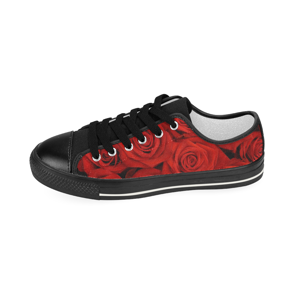 roses2 Women's Classic Canvas Shoes (Model 018)
