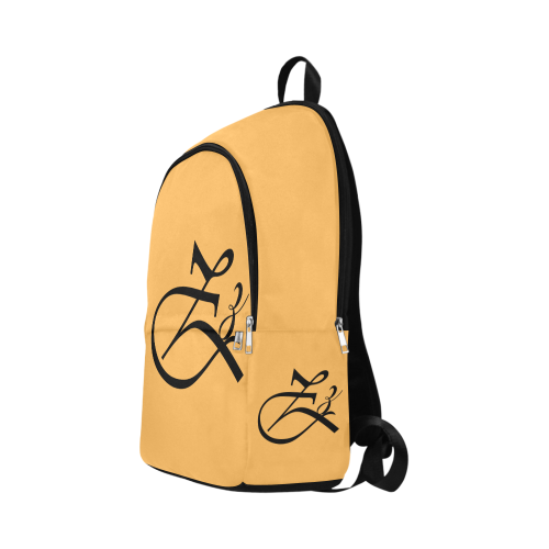 Alphabet Z Light Orange Fabric Backpack for Adult (Model 1659)