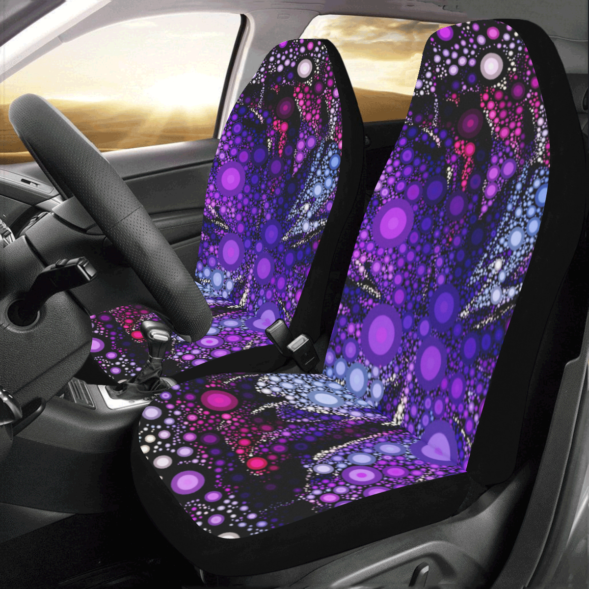Purple Rain Car Seat Covers (Set of 2)
