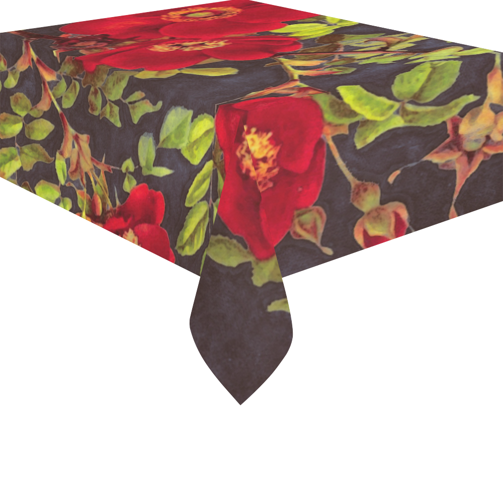 flowers #flowers #pattern #flora Cotton Linen Tablecloth 52"x 70"