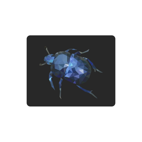 Low poly geometric blue bug Rectangle Mousepad