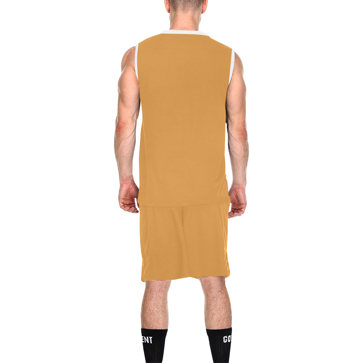color butterscotch All Over Print Basketball Uniform