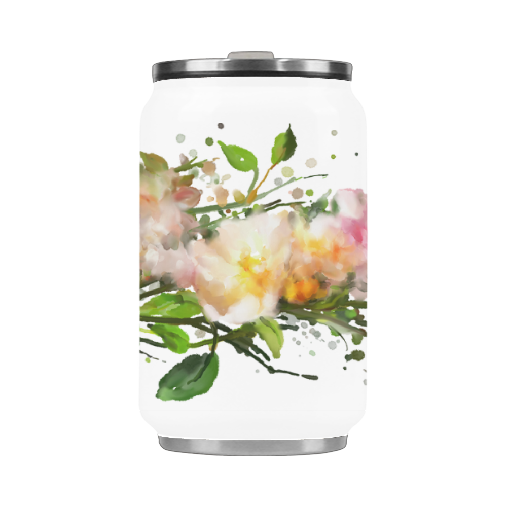 Watercolor Blend Roses, floral watercolor Stainless Steel Vacuum Mug (10.3OZ)