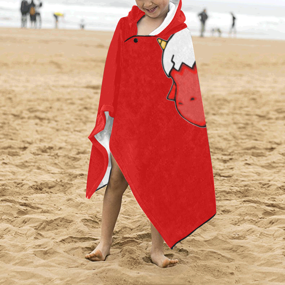 Baby Red Dragon Red Kids' Hooded Bath Towels
