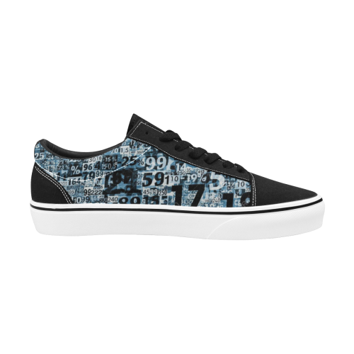 skate numbers Women's Low Top Skateboarding Shoes (Model E001-2)