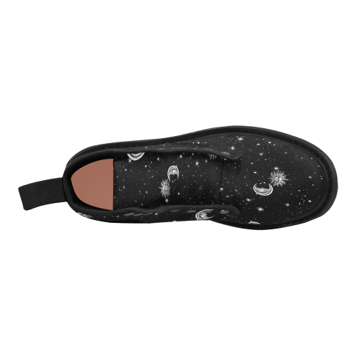 Mystic Stars, Moon and Sun Martin Boots for Women (Black) (Model 1203H)