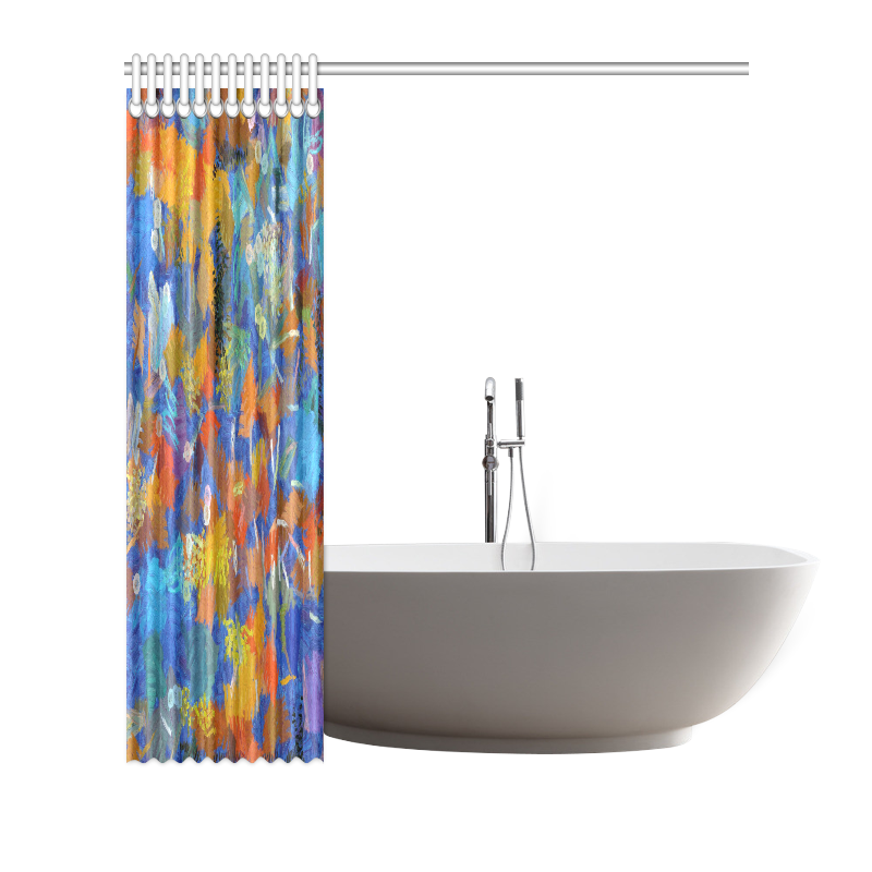 Colorful paint strokes Shower Curtain 72"x72"