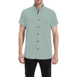 Fashion Oval Print Men's All Over Print Short Sleeve Shirt (Model T53)