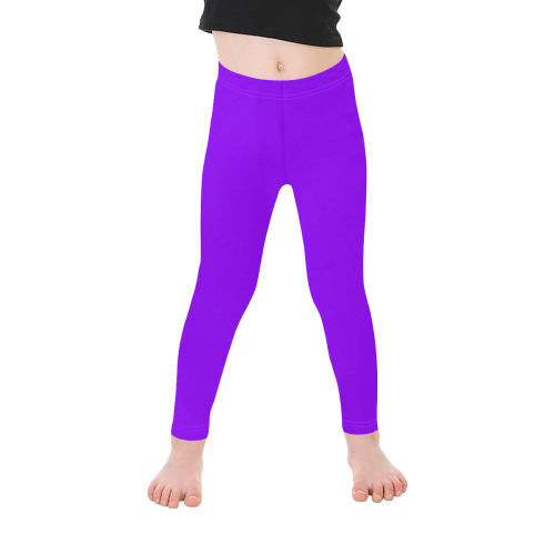color electric violet Kid's Ankle Length Leggings (Model L06)