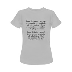 Definitions B/Silver Women's T-Shirt in USA Size (Front Printing Only)
