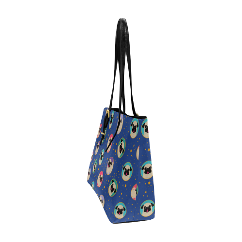 Pugs In Circles Euramerican Tote Bag/Large (Model 1656)