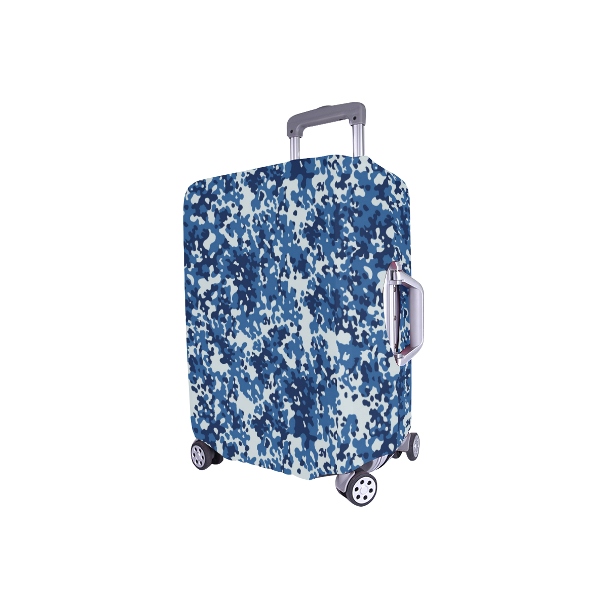 Digital Blue Camouflage Luggage Cover/Small 18"-21"