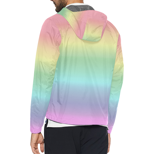 Pastel Rainbow Unisex All Over Print Windbreaker (Model H23)