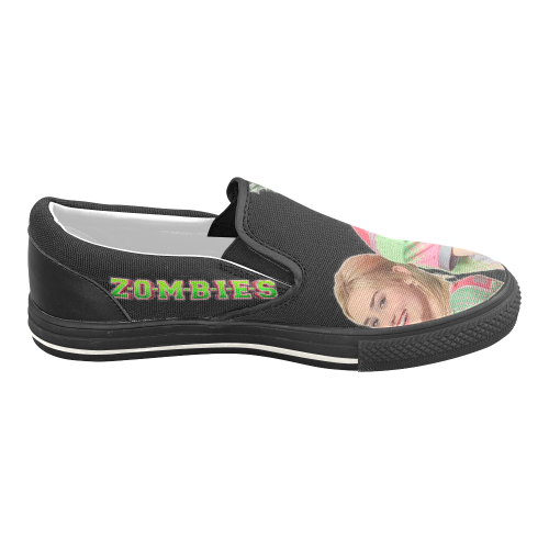Zombies Slip-on Canvas Shoes for Kid (Model 019)