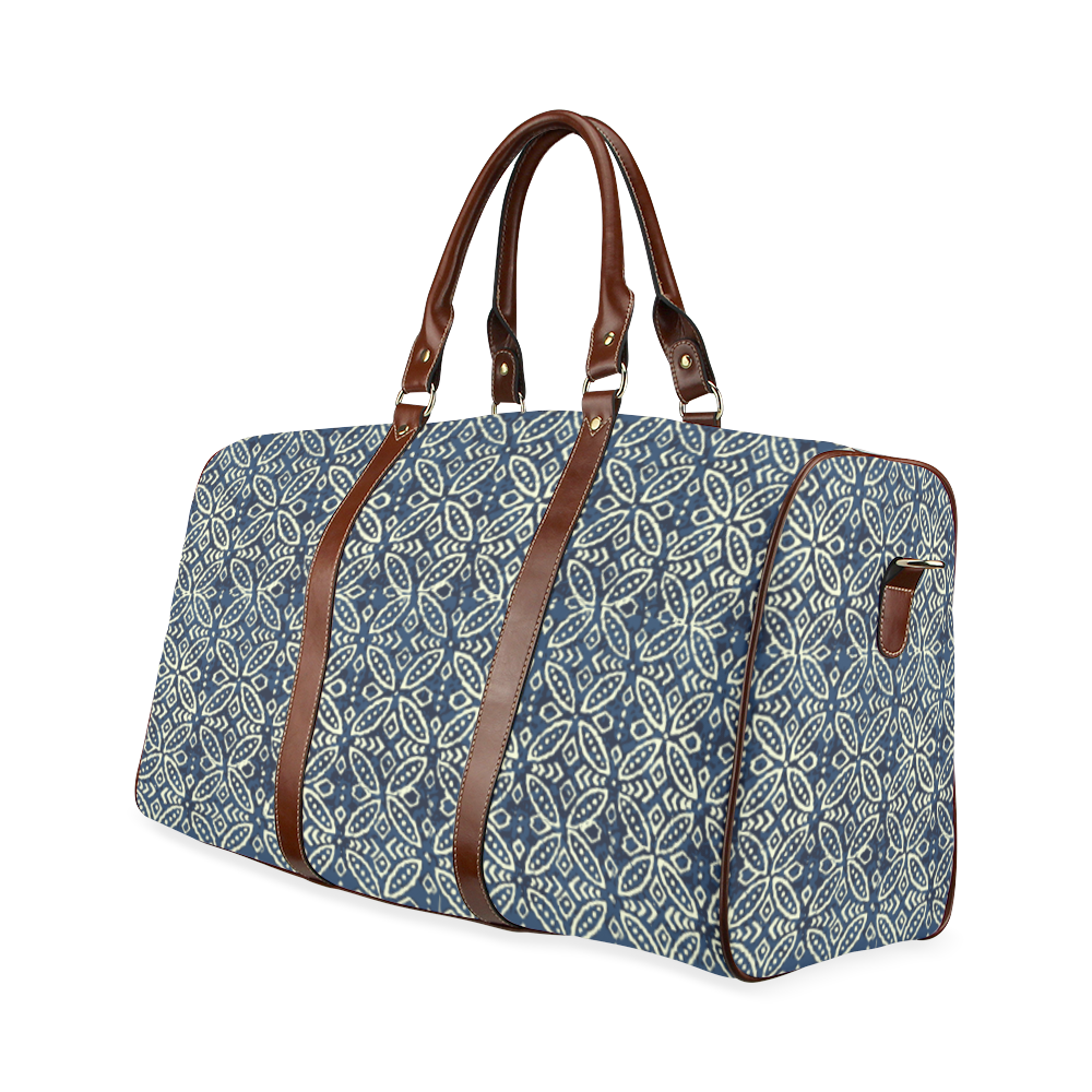 Blue ethnic Travel bag Waterproof Travel Bag/Small (Model 1639)