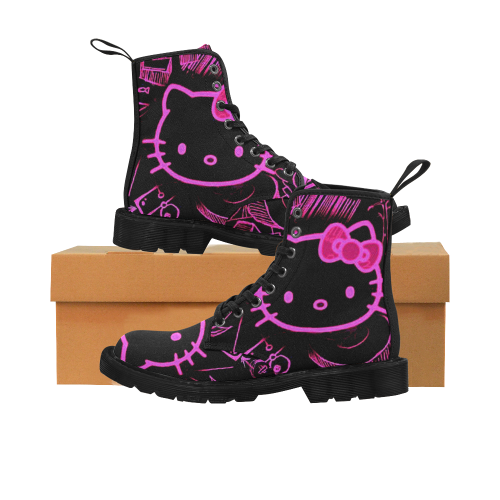 Mrs.Kitty Martin Boots for Women (Black) (Model 1203H)
