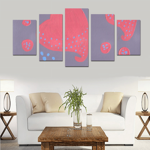 lollipop attacked by hearts Canvas Print Sets D (No Frame)
