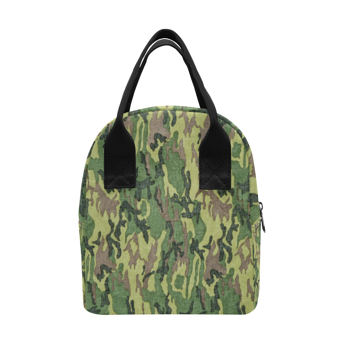 Military Camo Green Woodland Camouflage Zipper Lunch Bag (Model 1689)