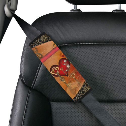Steampunk, wonderful heart with wings Car Seat Belt Cover 7''x8.5''