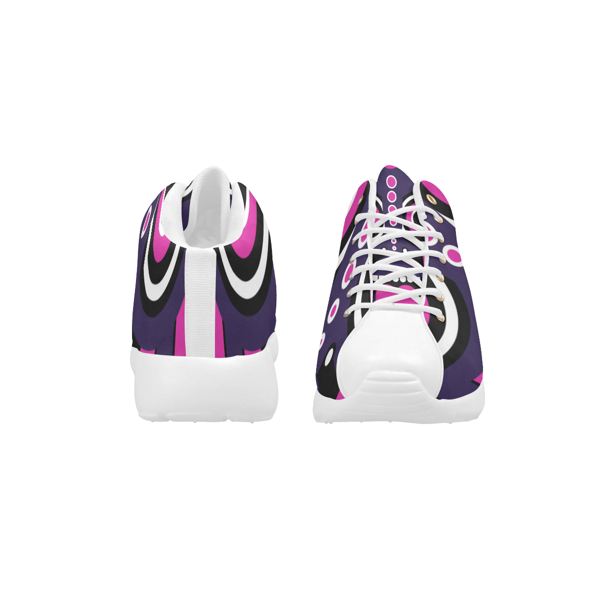 Pink Purple Tiki Tribal Men's Basketball Training Shoes (Model 47502)