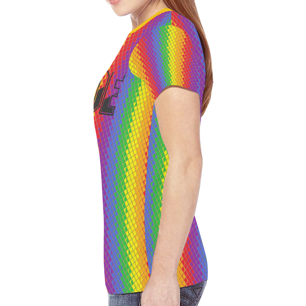 Pride Pattern by K.Merske New All Over Print T-shirt for Women (Model T45)