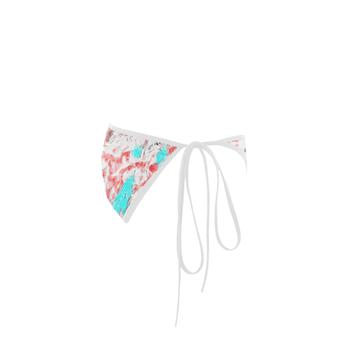 Floral Pink Sketch Art Custom Bikini Swimsuit Bottom