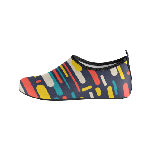 Colorful Rectangles Men's Slip-On Water Shoes (Model 056)