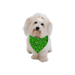 Green Mosaic Pet Dog Bandana/Large Size