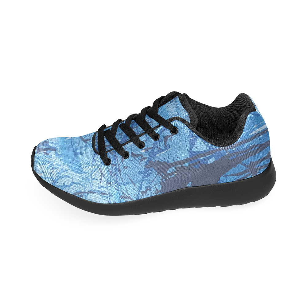Blue splatters Women’s Running Shoes (Model 020)